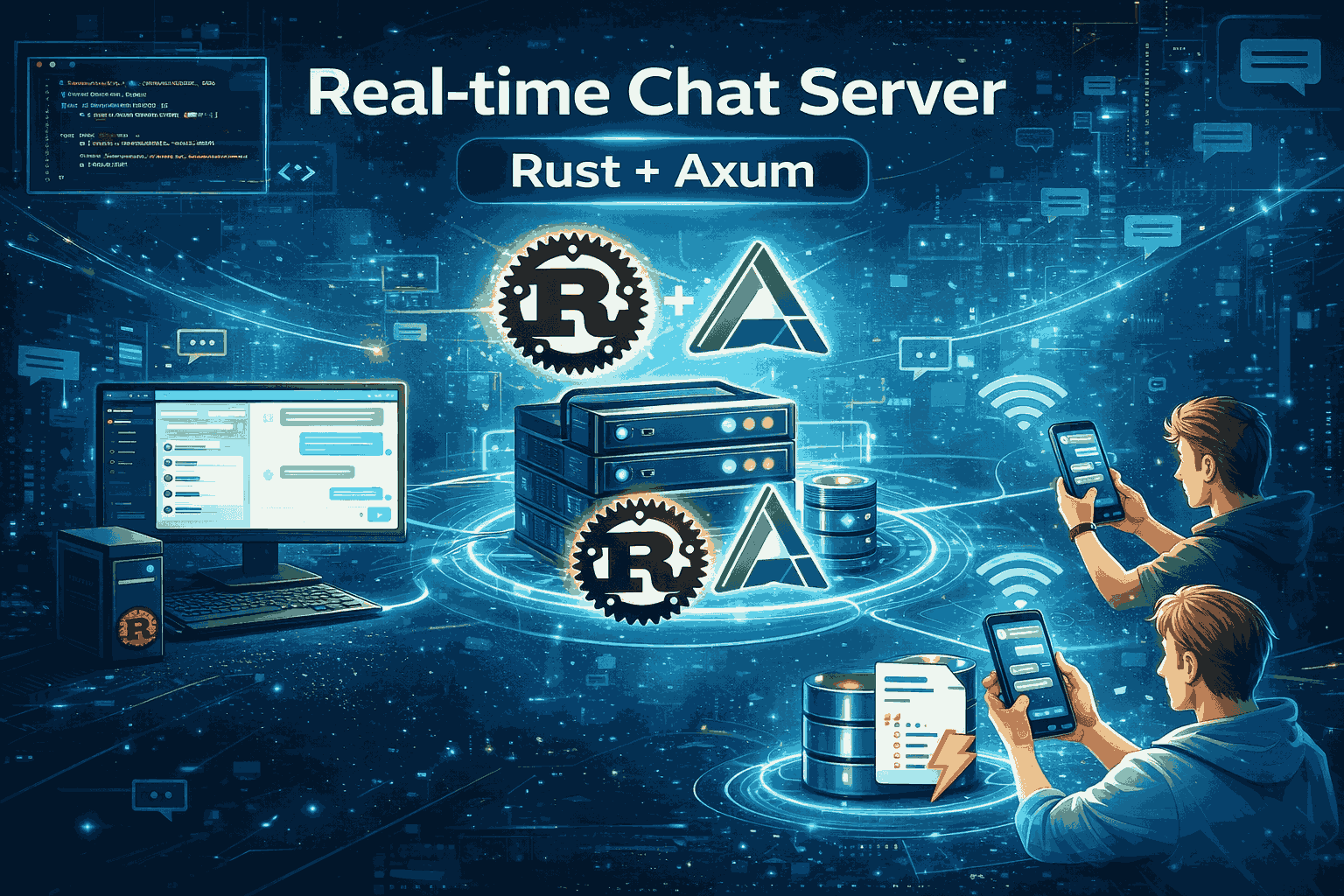 Rust va Axum frameworkdan foydalangan holda "Real-time Chat" serveri
